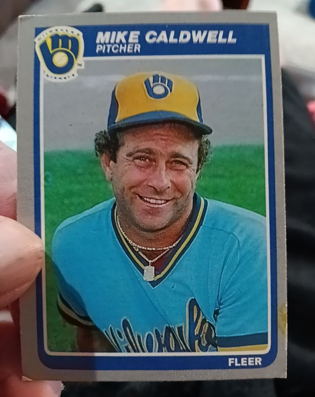 1985 Fleer #577 Mike Caldwell — front