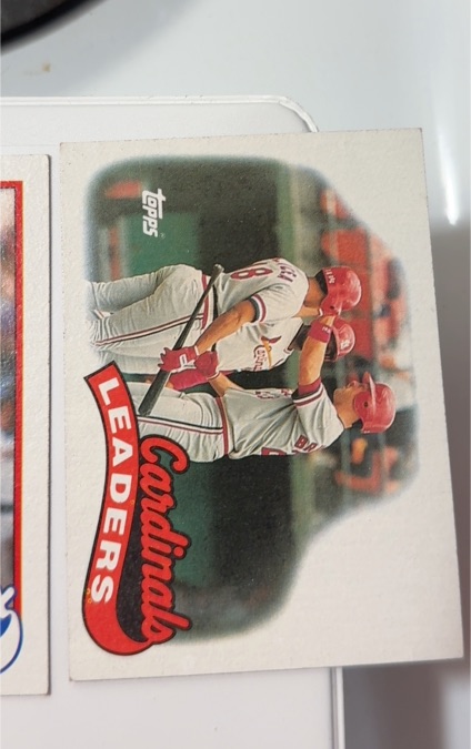 1989 Topps #261 Cardinals Leaders Tom Brunansky/Terry Pendleton/Luis Alicea — front