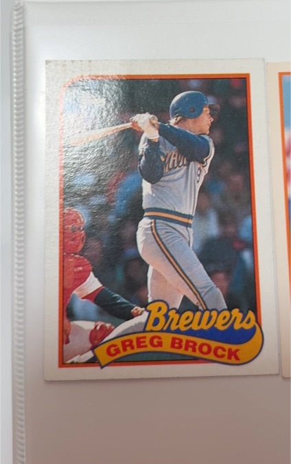 1989 O-Pee-Chee #163 Greg Brock — front