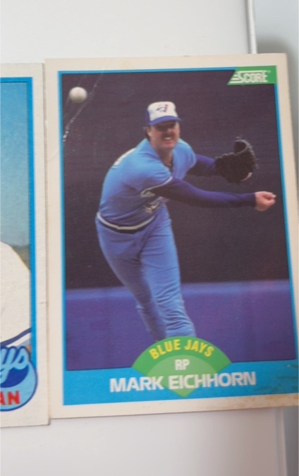 1989 Score #152 Mark Eichhorn Toronto Blue Jays — front