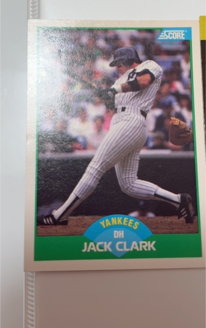 1989 Score #25 Jack Clark — front