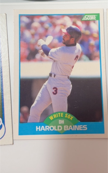 1989 Score #128 Harold Baines — front