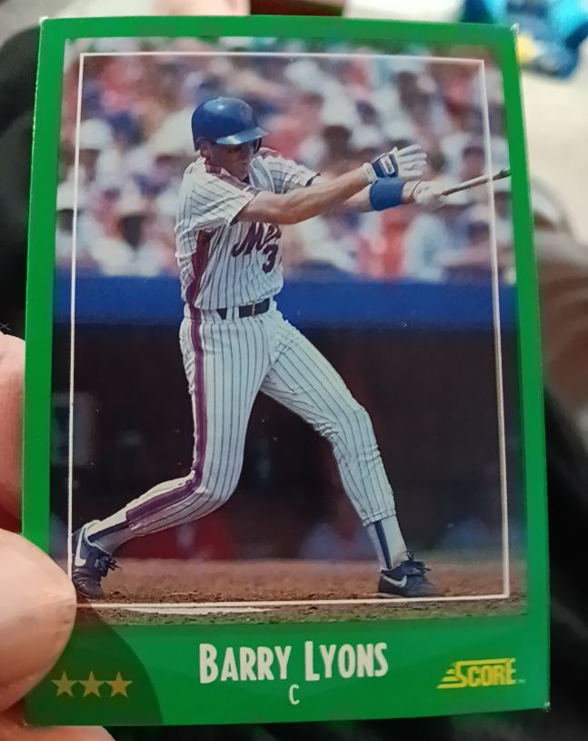 1988 Score #387 Barry Lyons — front