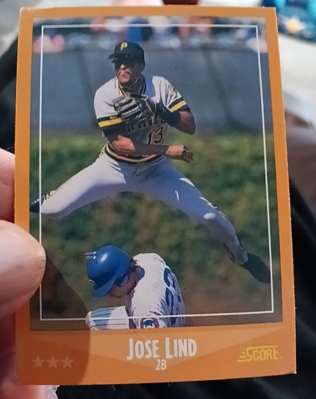 1988 Score #597 Jose Lind — front