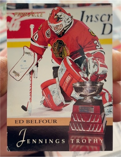 1993-94 Pinnacle #227 Ed Belfour Chicago Blackhawks — front