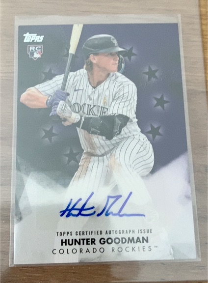 2024 Topps #BSA-HGO Hunter Goodman Baseball Stars Autograph Colorado Rockies — front