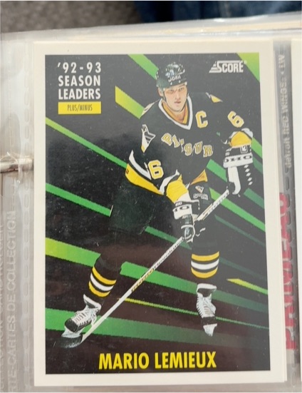 1993-94 Score #480 Mario Lemieux — front