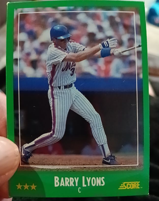 1988 Score #387 Barry Lyons — front