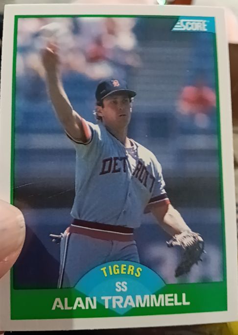 1989 Score #110 Alan Trammell Detroit Tigers — front