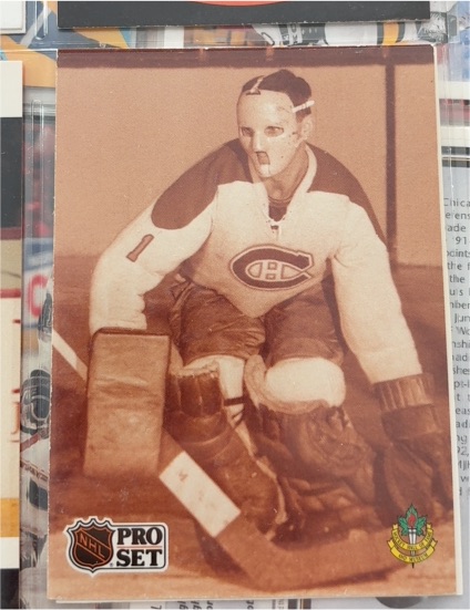 1991-92 Pro Set #341 Jacques Plante — front