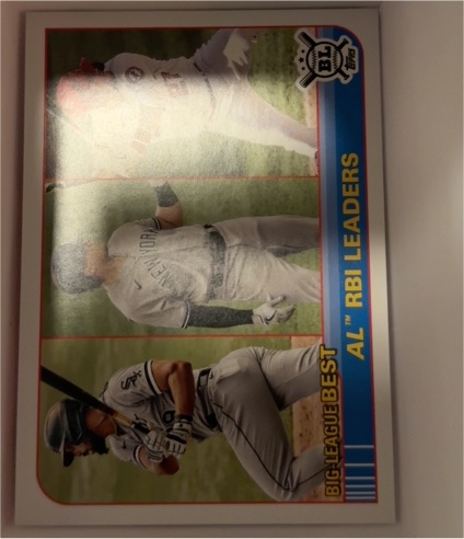 2021 Topps Big League #249 AL RBI Leaders Jose Abreu / Luke Voit / Mike Trout — front
