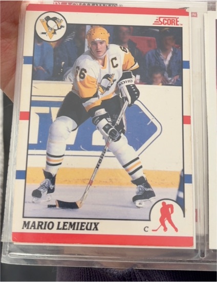 1990-91 Score #2 Mario Lemieux — front