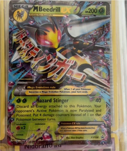 2016 Pokémon XY Black Star Promo #XY158 Mega M Beedrill EX — front