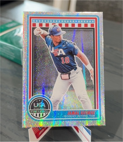 2025 Panini Stars & Stripes USA Baseball #8 Jamal George — front