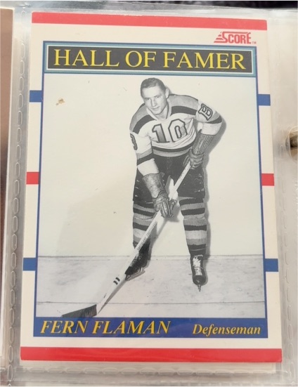 1990-91 Score #357 Fern Flaman — front