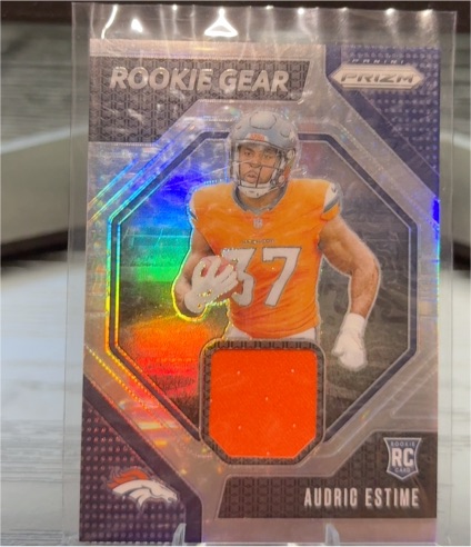 2024 Panini Prizm #RG-AEE Audric Estime Rookie Gear — front
