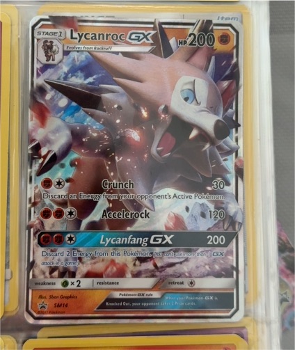 2017 Pokémon Sun & Moon #SM14 Lycanroc GX — front