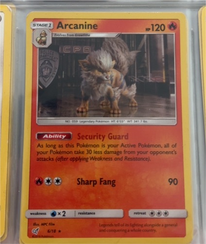 2019 Pokémon Detective Pikachu #6/18 Arcanine — front