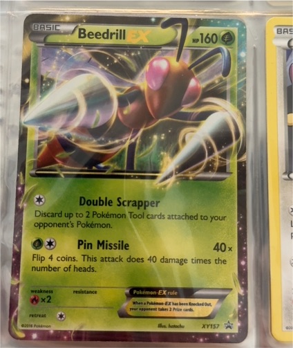 2016 Pokémon XY Black Star Promo #XY157 Beedrill EX — front