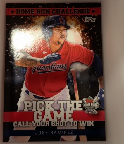 2022 Topps Series 1 Home Run Challenge #HRC-28 Jose Ramirez — front