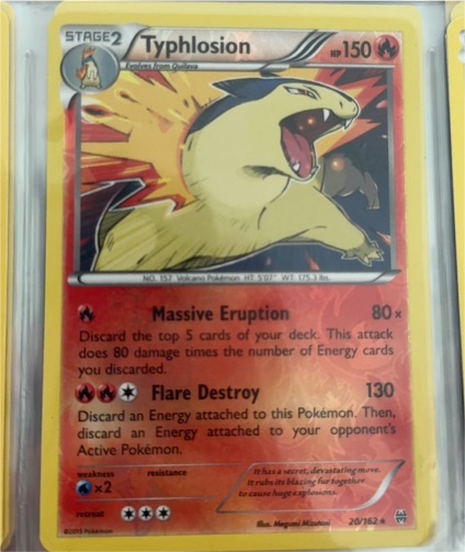 2015 Pokémon XY Breakthrough #20 Typhlosion — front