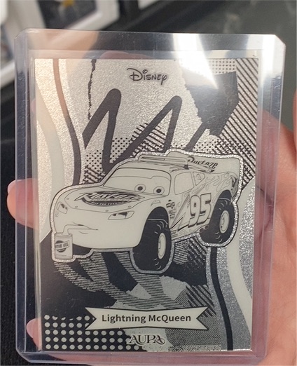 2025 Kakawow Disney Aura Lightning McQueen Black & White Sketch Card #AD-XB-52 — front