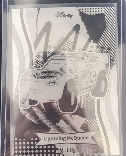 2025 Kakawow Aura Disney #AD-XB-52 Lightning McQueen Black & White Sketch Card — front