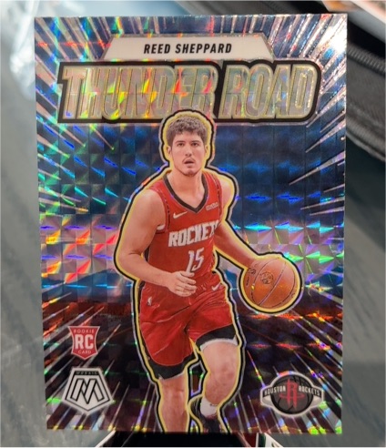 2024-25 Panini Mosaic #16 Reed Sheppard Thunder Road — front