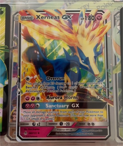 2018 Pokémon SM Forbidden Light #90 Xerneas GX — front
