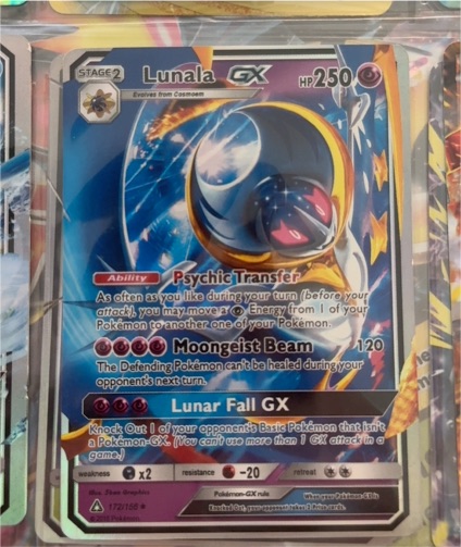 2016 Pokémon SM17 Lunala GX — front
