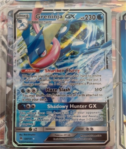 2018 Pokémon Sun & Moon Forbidden Light #24 Greninja GX — front
