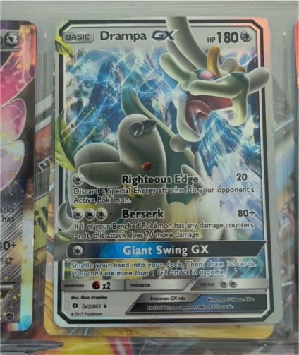 2017 Pokemon Guardians Rising #115 Drampa GX — front