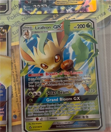 2018 Pokemon Sun & Moon Ultra Prism #13 Leafeon GX — front