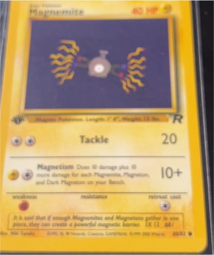 2000 Pokemon Team Rocket #60 Magnemite — front