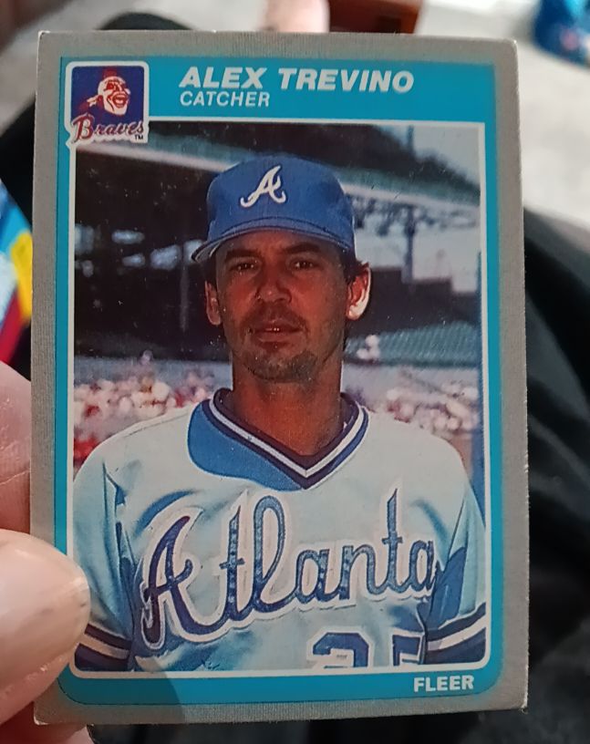 1985 Fleer #341 Alex Trevino Atlanta Braves — front