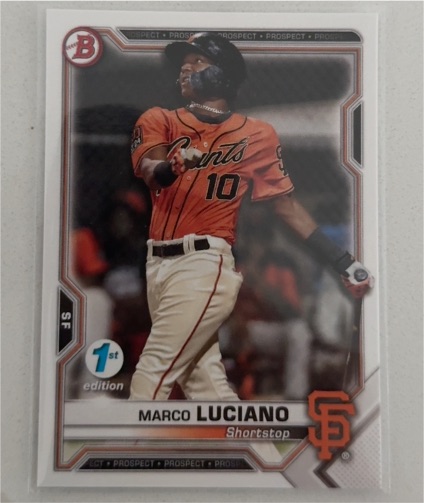 2021 Bowman 1st Edition #BFE-8 Marco Luciano — front
