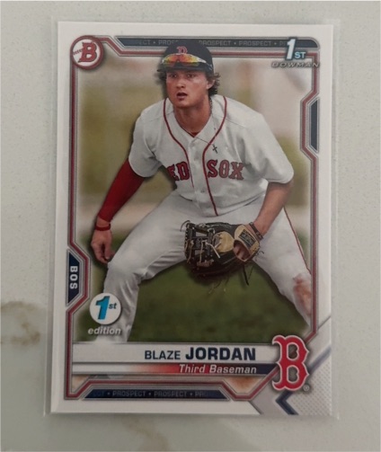2021 Bowman Prospects #BP-71 Blaze Jordan — front