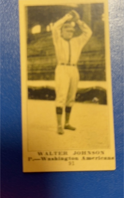 1935 Topical Times #31 Walter Johnson — front