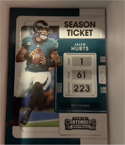 2021 Panini Contenders Season Ticket #79 Jalen Hurts — front