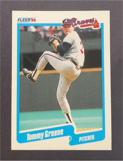 1990 Fleer #584 Tommy Greene — front