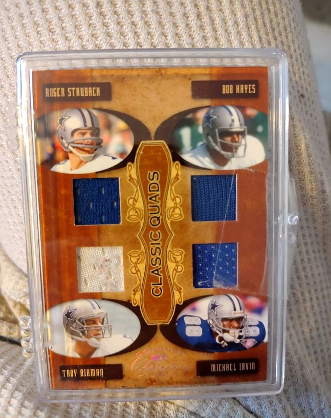 2007 Donruss Classics Classic Quads #Classic Quads Roger Staubach Bob Hayes Troy Aikman Michael Irvin — front