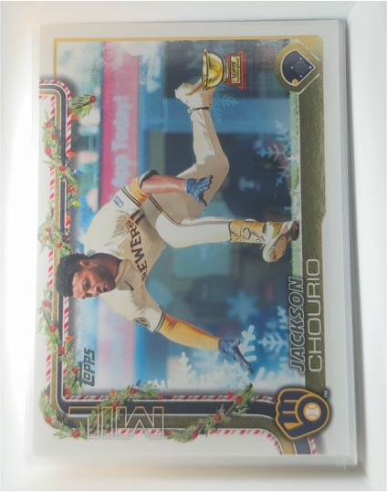 2025 Topps Holiday #H182 Jackson Chourio — front