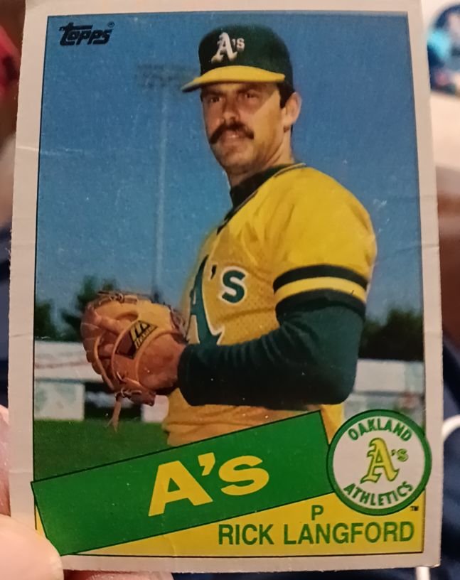 1985 Topps #347 Rick Langford — front