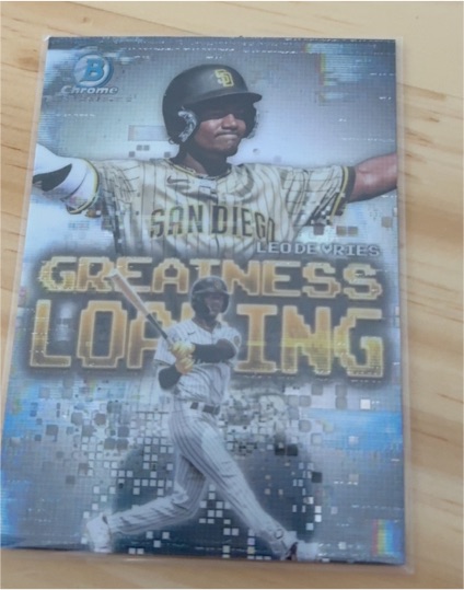 2025 Bowman Chrome #GL-12 Leo De Vries Greatness Loading — front