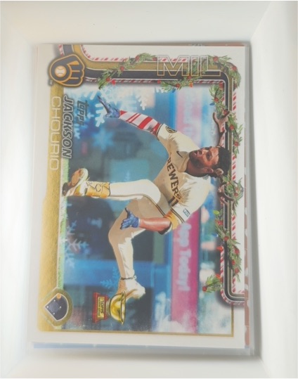 2025 Topps Holiday #H182 Jackson Chourio — front