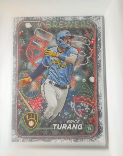 2024 Topps Holiday #H40 Brice Turang — front