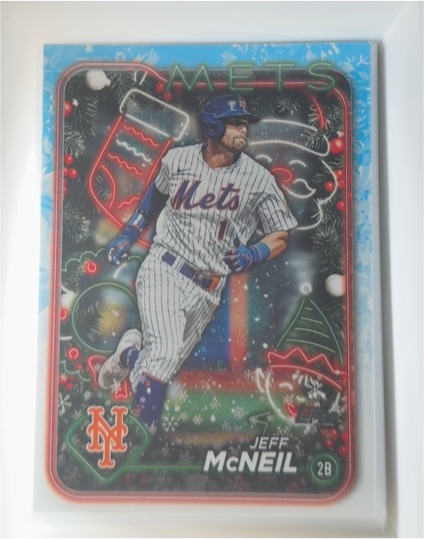 2024 Topps Holiday #H61 Jeff McNeil — front