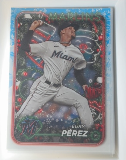 2024 Topps Holiday #H52 Eury Pérez — front