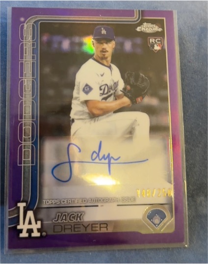 2025 Topps Chrome Rookie Autographs #RA-JD Jack Dreyer — front