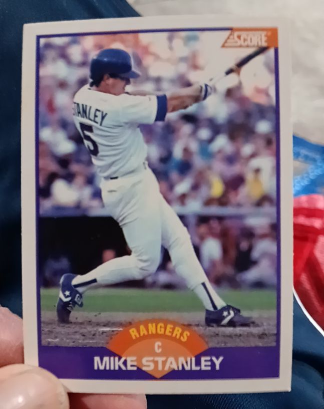 1989 Score #241 Mike Stanley Texas Rangers — front